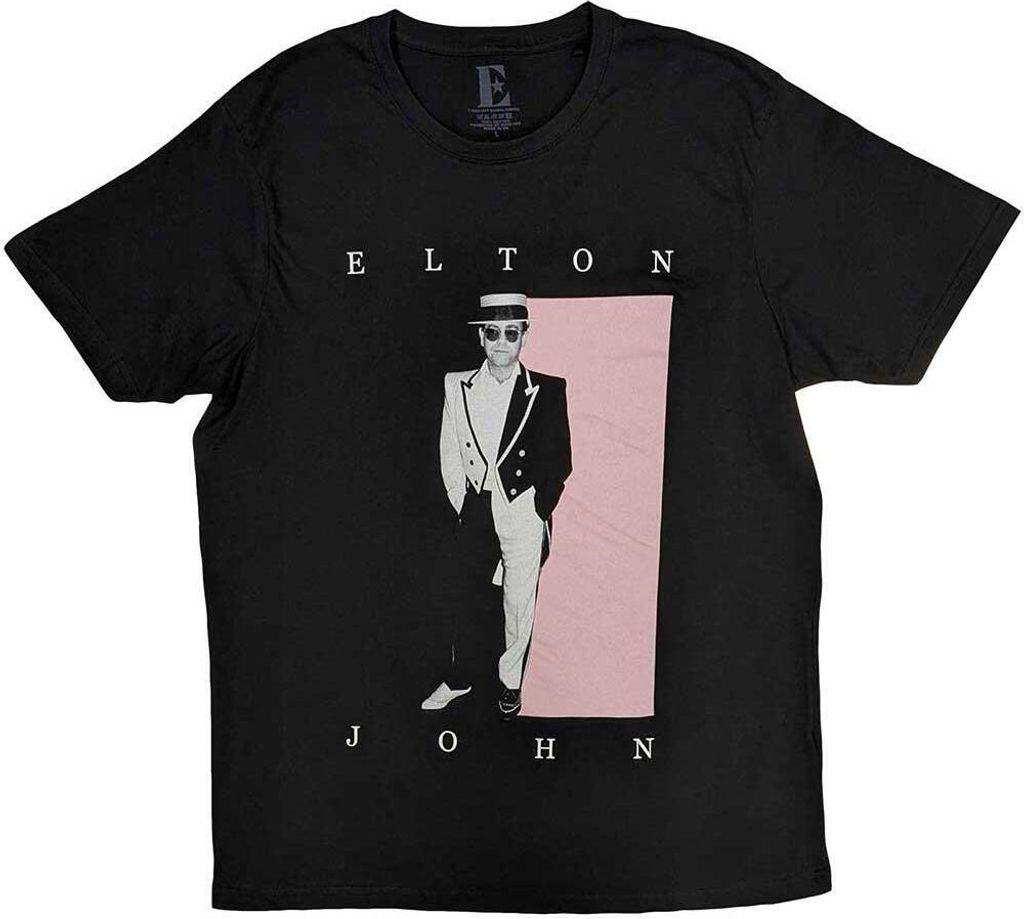 Elton John - T-Shirt für Herren/Damen Uni RO9852 (S) (Schwarz)