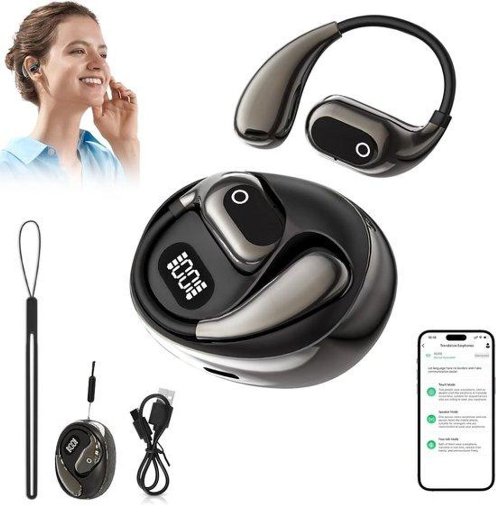 Bezdrátová sluchátka s překladatelskou funkcí – Bluetooth Obrázek produktu 