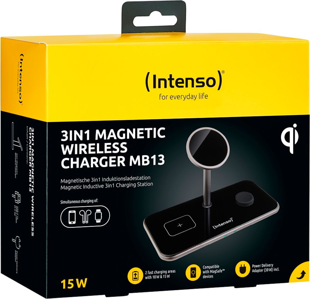 Intenso 3in1 Magnetic Wireless Charger MB13 schwarz Produktbild 11