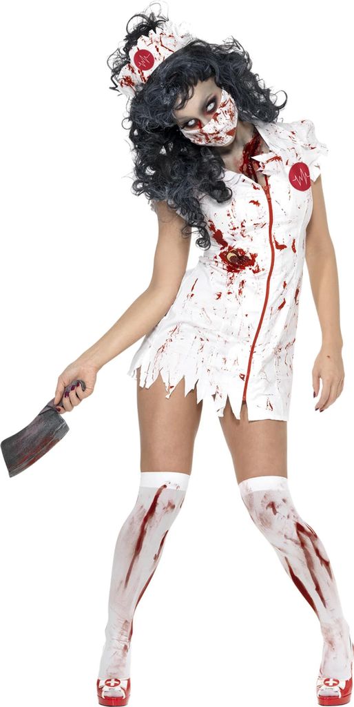 Smiffys - Kostüm Halloween - Damen SM2007 (S) (Weiß/Rot)