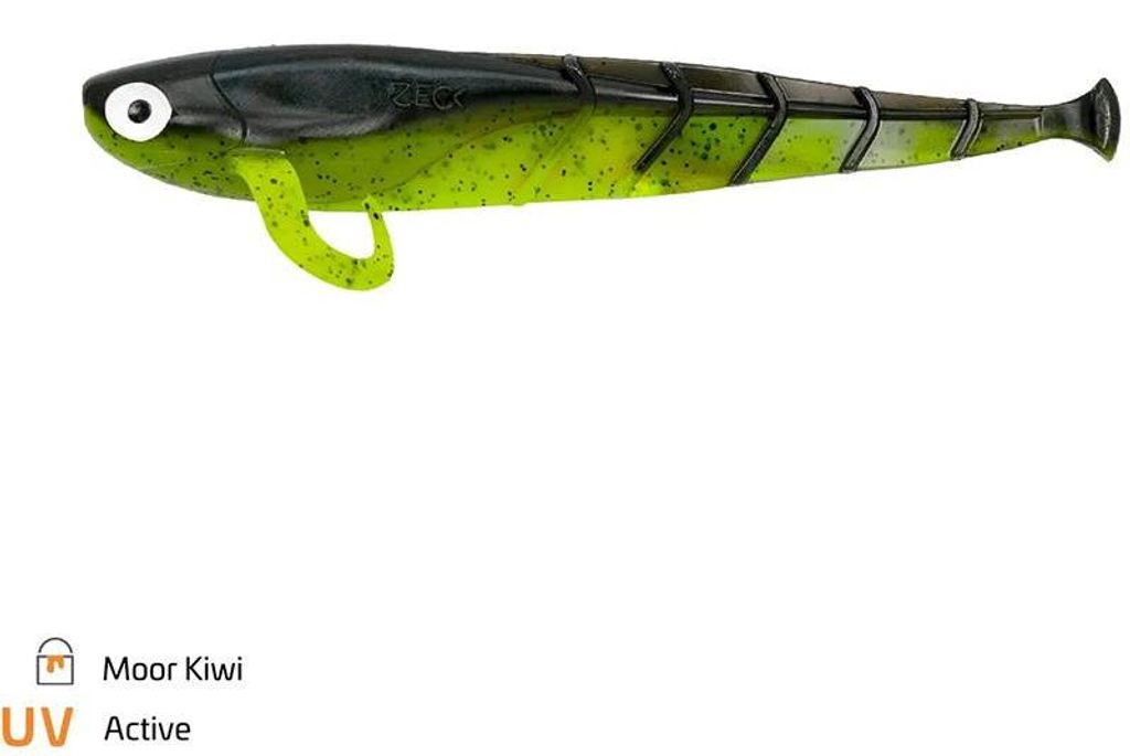 Zeck Fishing Quappie 8 cm Moor Kiwi 4 Stück