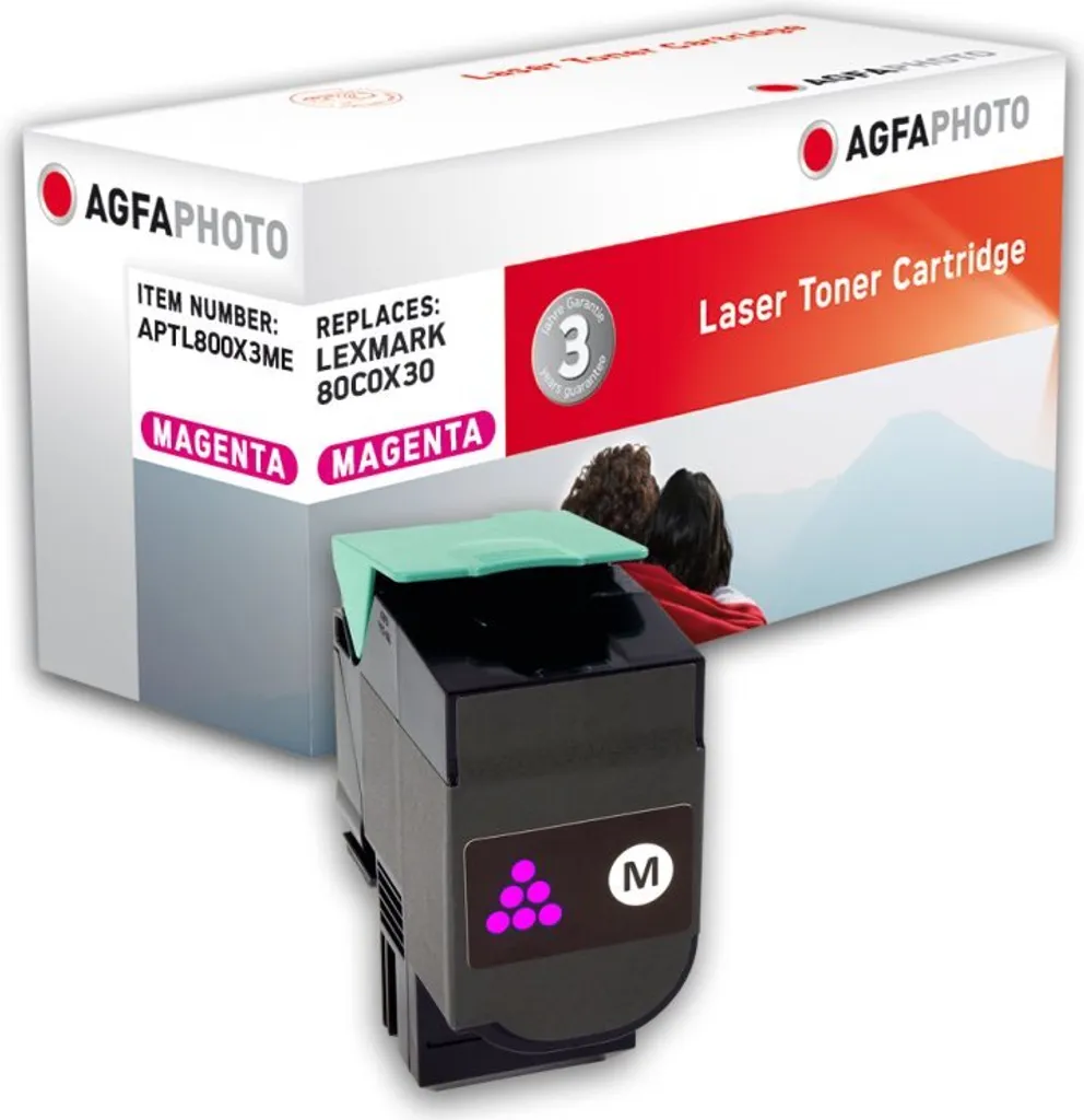 Toner AgfaPhoto Magenta Compatibile Lexmark 80C0X30 800X3 per CX510de