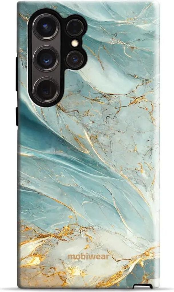 Handyhülle für Galaxy S23 Ultra, Mobiwear Elite Pro, Adern des Azur