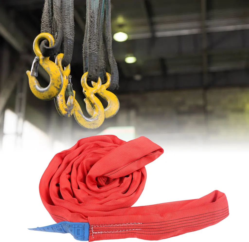 Sangle levage 5T pour chantier et grue, polyester 2m usage intensif - 11