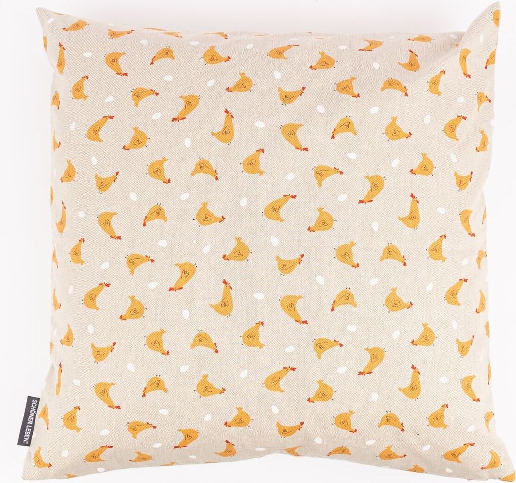 Kissenhülle Little Happy Chicken natur div. Größen von SCHÖNER LEBEN Größe 70x70cm (HxB) 70x70cm (HxB) Größe