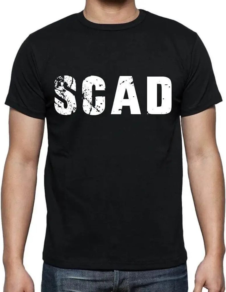 Herren Grafik T-Shirt Scad Öko-Verantwortlich Vintage Jahrgang Kurzarm Lustige Druck Geburtstag Geschenk Mann