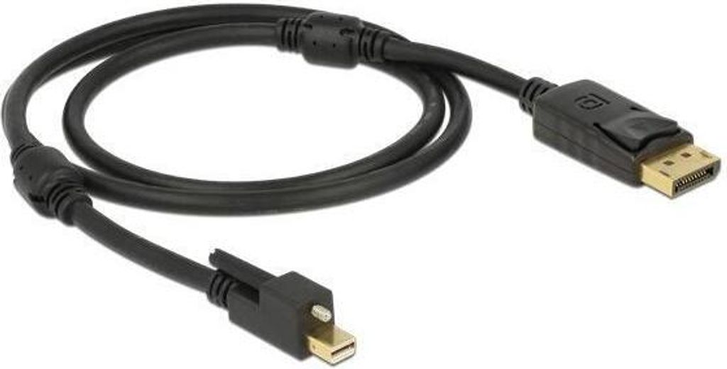 Mini DisplayPort 1.2 auf DisplayPort Kabel 4K 60 Hz, 1m, Schraubstecker