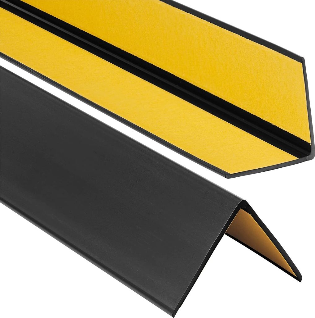 ProfiPVC Winkelprofil Selbstklebend Kunststoffwinkel aus PVC-Gummi, elastischer Kantenschutz, Eckschutzprofil, einfache Montage - 50x50mm 1,30 m, S...