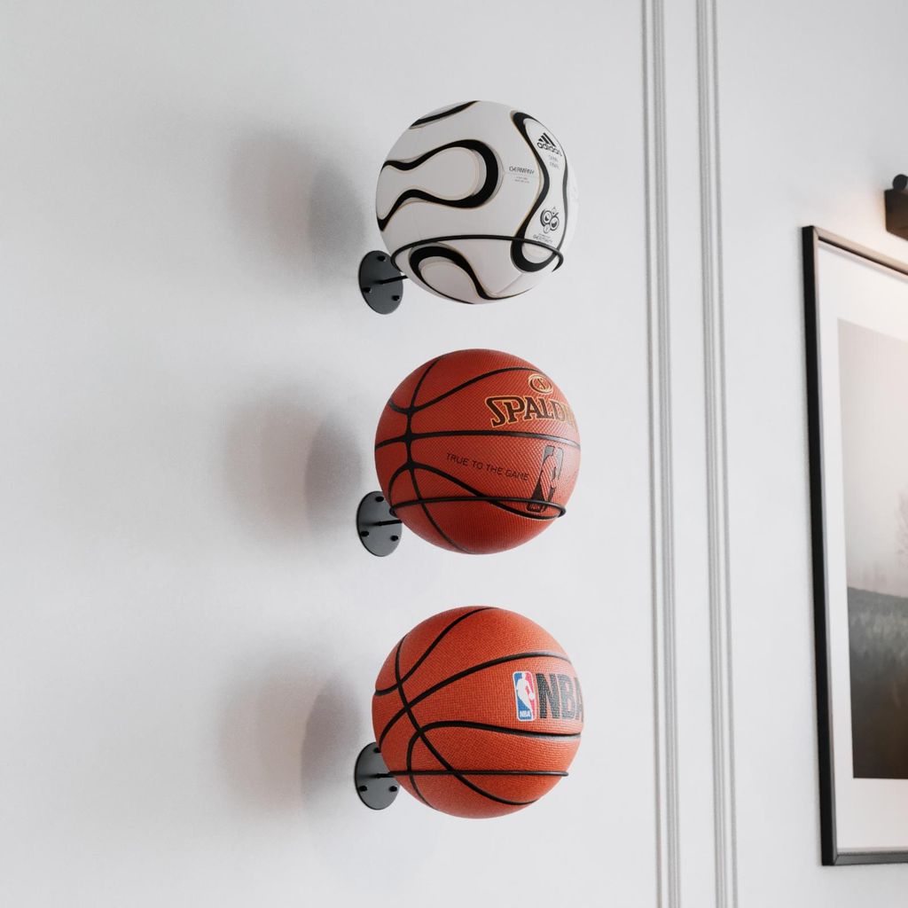 Supporto da parete per palloni da basket, pallavolo, calcio