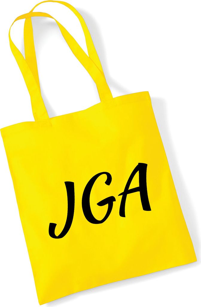 Huuraa Jutebeutel JGA Junggesellenabschied 10 Liter Yellow Baumwolle Tasche Geschenkidee
