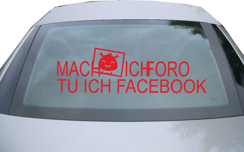 Indigos UG - Aufkleber Heckscheibe & Motorklappe DE7156 - rot - 600x183 mm - Foto tu ich - Auto Scheiben Fenster Heckklappe Tuning Racing JDM - Die...