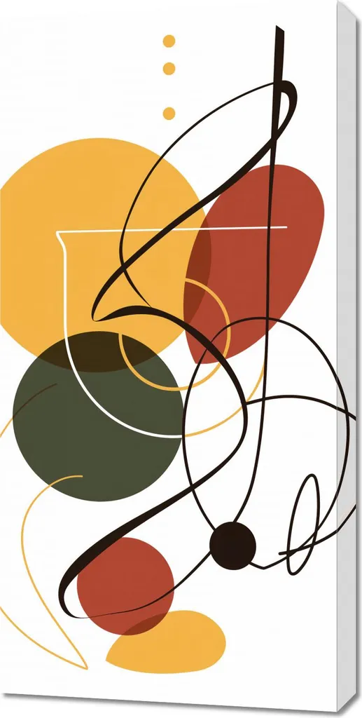 Tableau de Déco Salon Danse des formes et des couleurs 50 x 100 cm