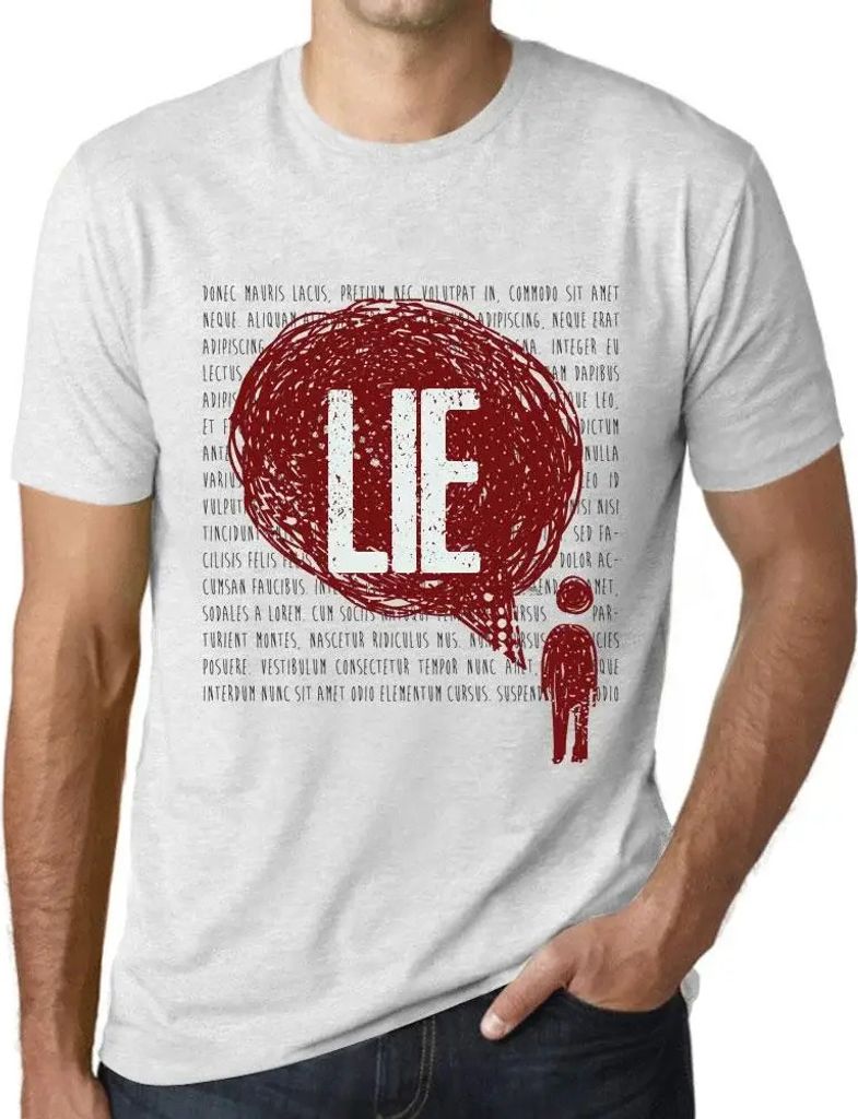 Herren Grafik T-Shirt Die Gedanken liegen – Thoughts Lie – Öko-Verantwortlich Vintage Jahrgang Kurzarm Lustige Druck Geburtstag Geschenk Mann