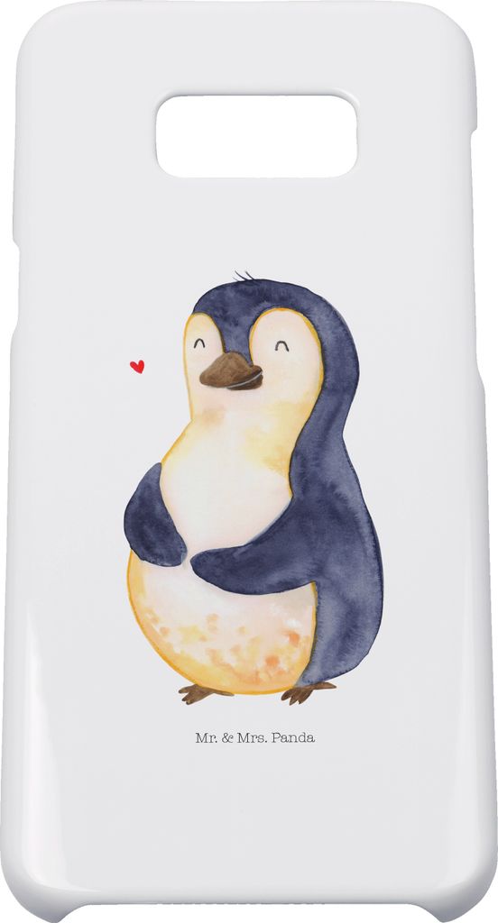 Mr. & Mrs. Panda Samsung Galaxy S8 plus Handyhülle Pinguin Diät - Weiß - Geschenk, Pinguine, Handy, Abnehmen, Cover, Hülle, Case