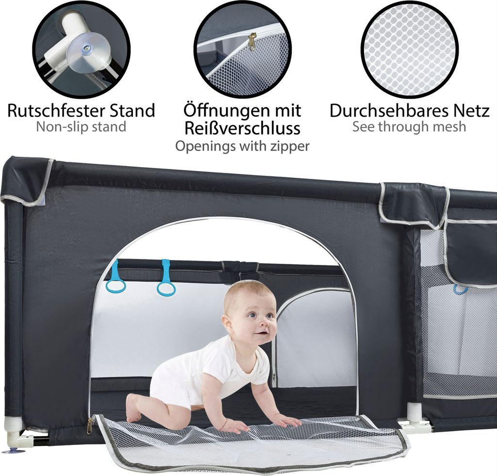 Treppenschutzgitter Ausziehbar 78-130cm - Ohne Bohren Für Kinder Und Hunde