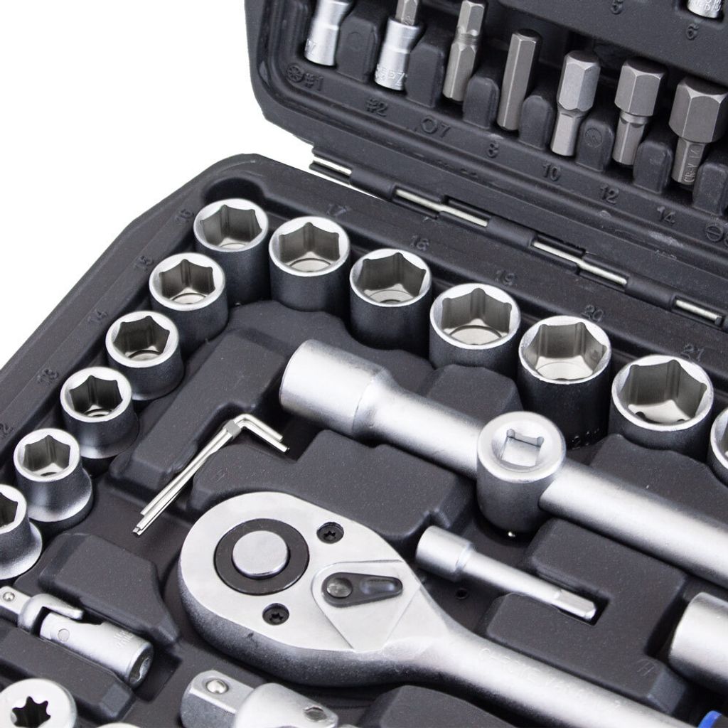 Bituxx Steckschlüsselsatz mit Ratschen 108tlg Schwarz Produktbild 8