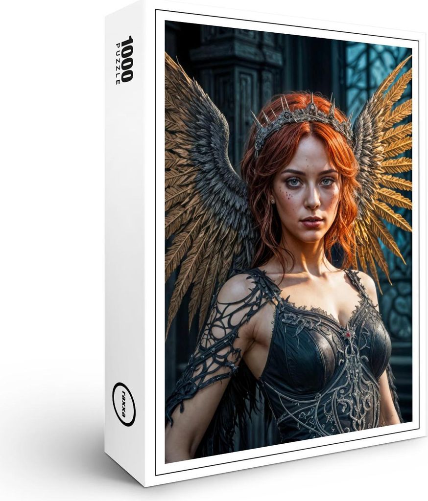 raxxa Premium-Puzzle "Golden Winged Dark Angel Queen", 1000 Teile