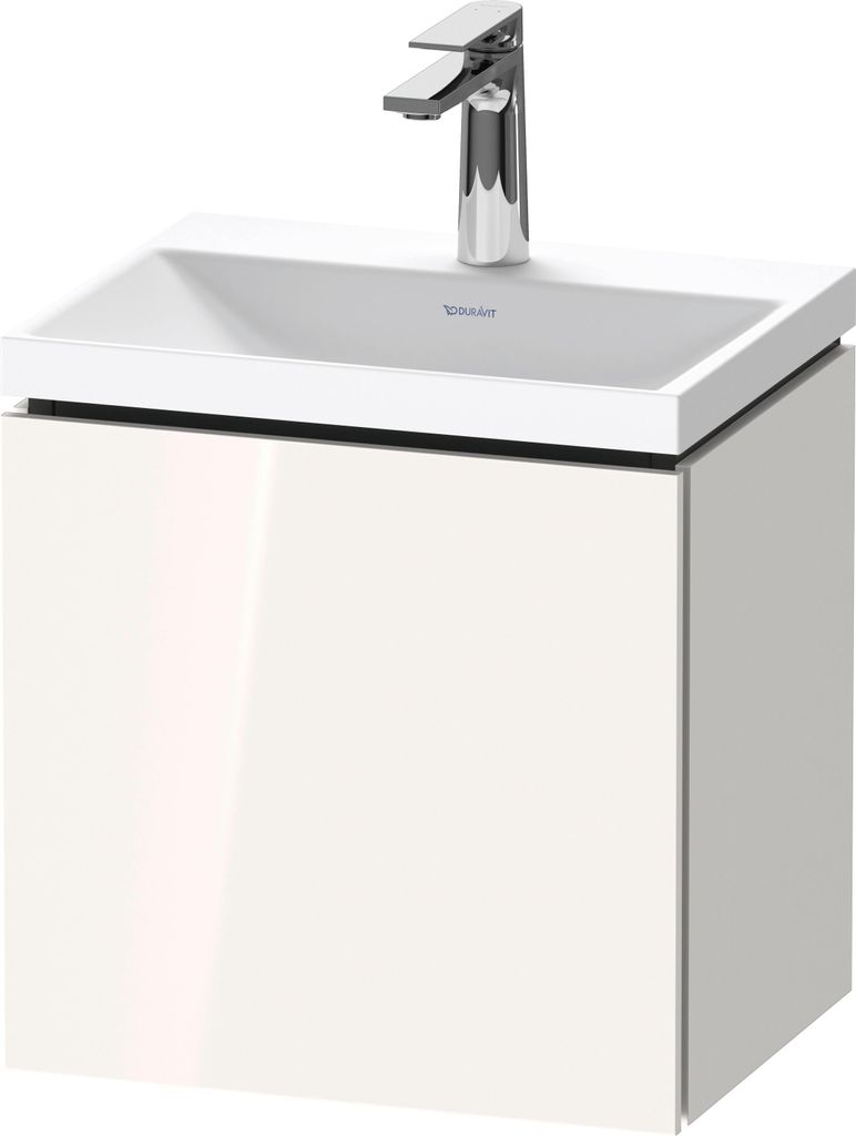 Duravit L-Cube c-shaped Set wandhängend, 1 Tür, Anschlag rechts, ohne Überlauf, 1 Hahnloch, 450x480x350mm, LC6949O22220000