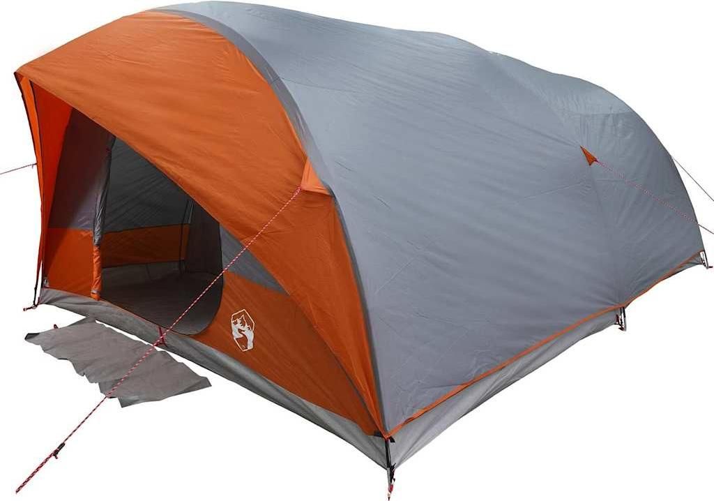 vidaXL Tunnelzelt mit Dach Grau und Orange 500 x 348 x 200 cm Taft