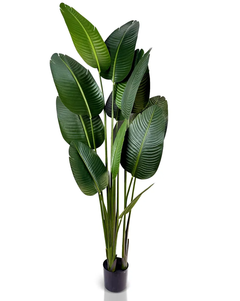 IvoQ Strelitzia Plante Artificielle 180cm - Oiseau de Paradis Géant