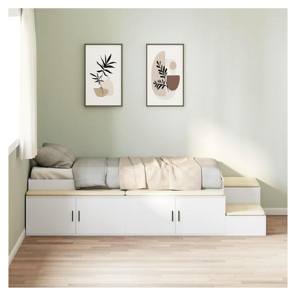 Bettgestell weiß 75x190 cm