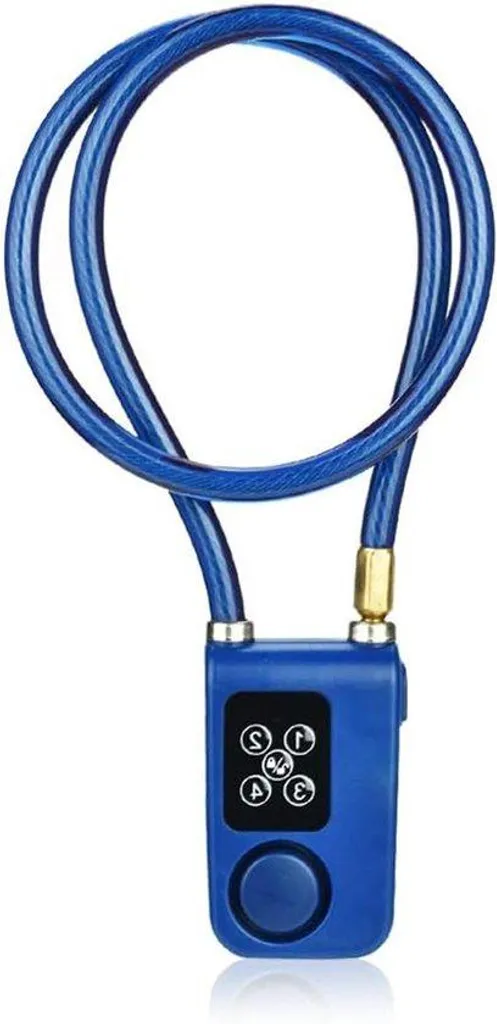 Antivol de vélo Slim bleu étanche avec alarme puissante de 110 dB