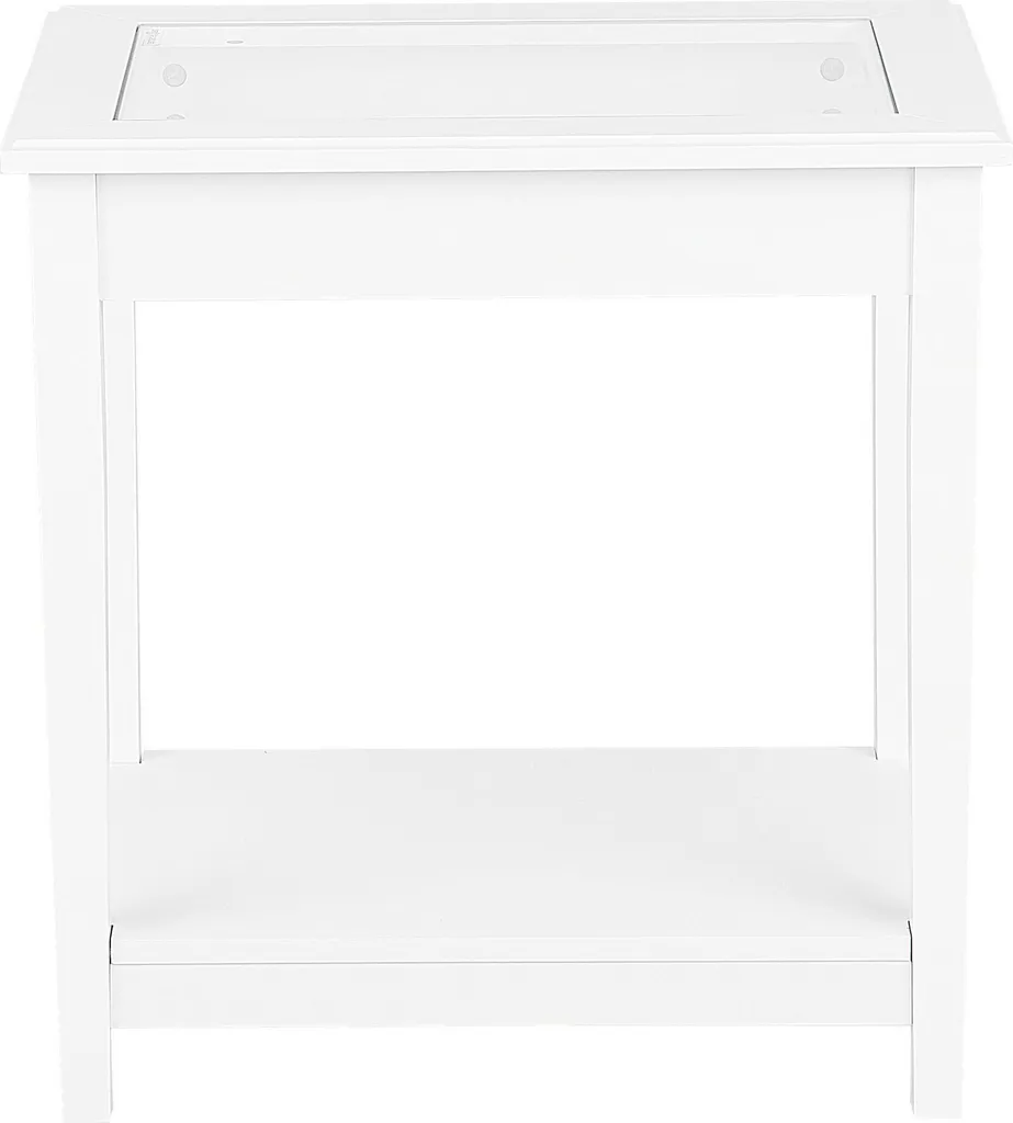 Table de Chevet Style Rustique Moderne avec Étagère de Rangement MDF