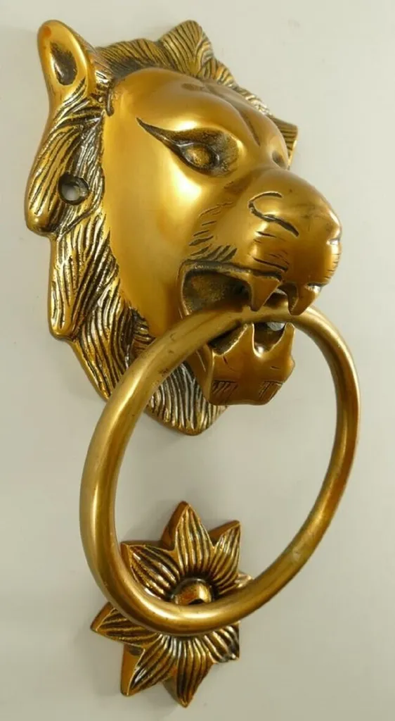 Battente Porta Leone Casa Padrino Bronzo 28cm | Arredo Barocco