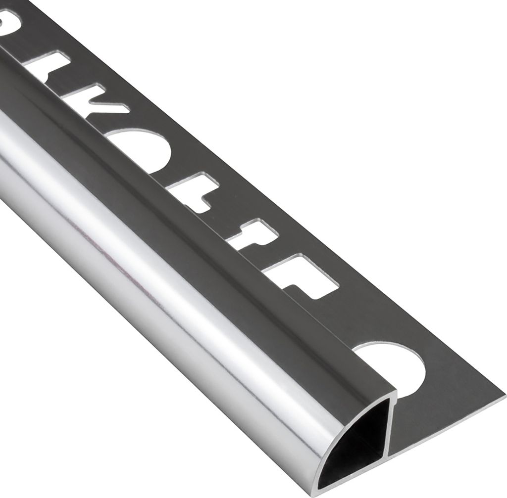 Alu Viertelkreis Profil Fliesenschiene silber poliert L270cm 12mm