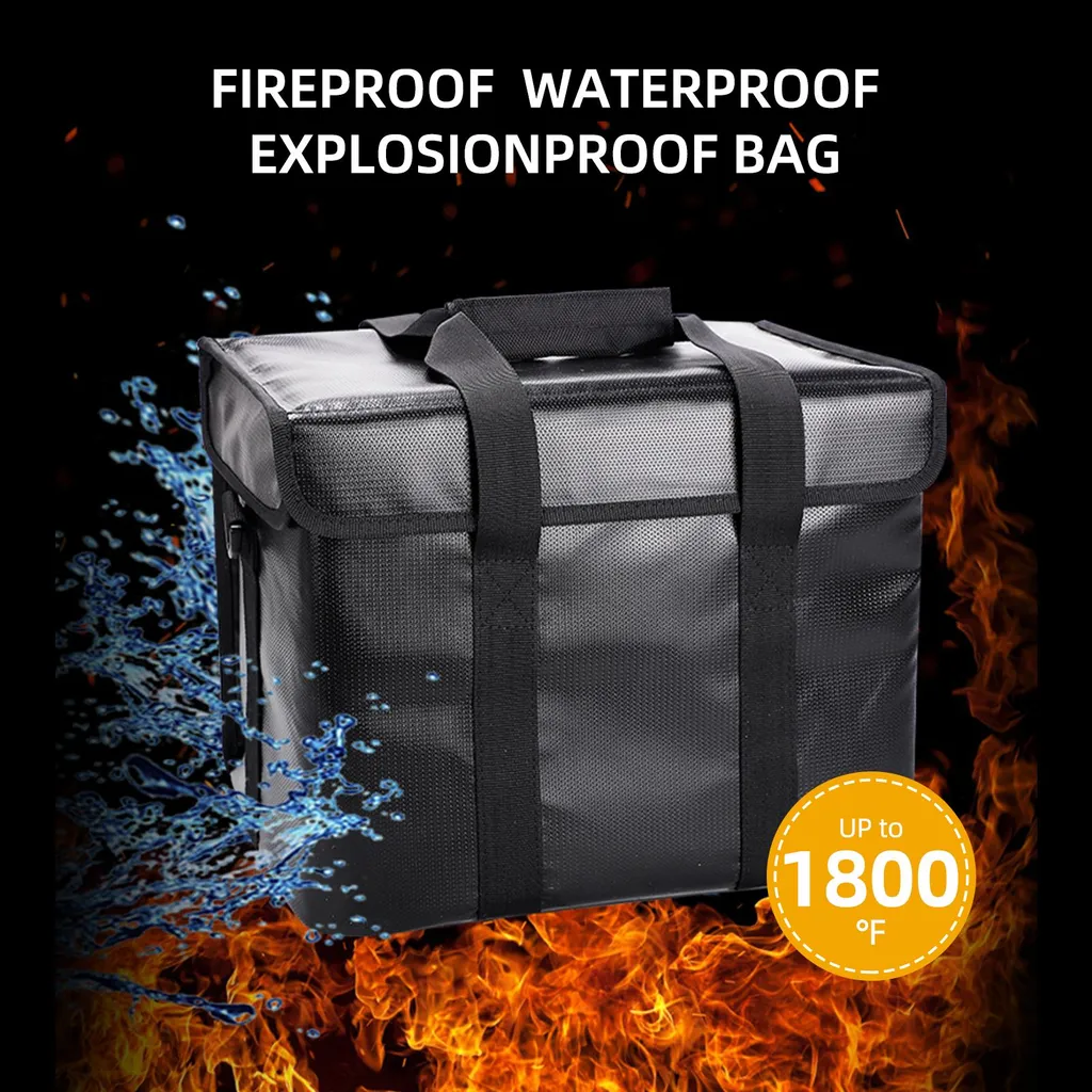 Sac de Rangement Ignifuge pour Batterie Lipo et Documents de Sécurité