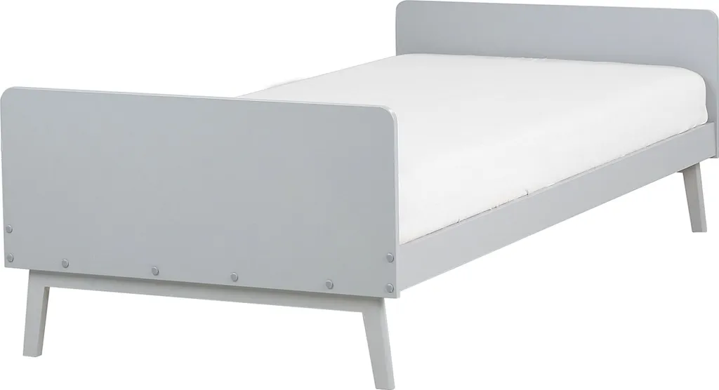 Lit 90x200 cm gris Bonnac Lumarko idéal pour aménager un studio neuf