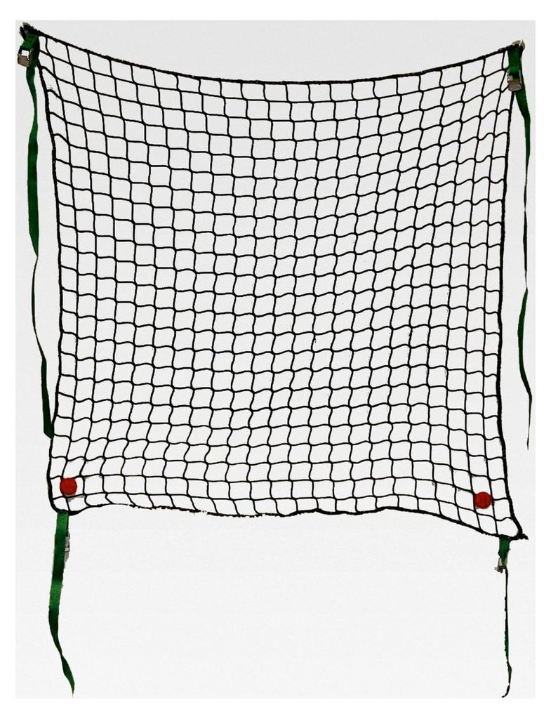 Kofferraumnetz 1.100 x 1.100 mm - Sicherheitsnetz zur Ladungssicherung für PKW | Gepäcknetz mit Klemmschlossgurten | DEKRA