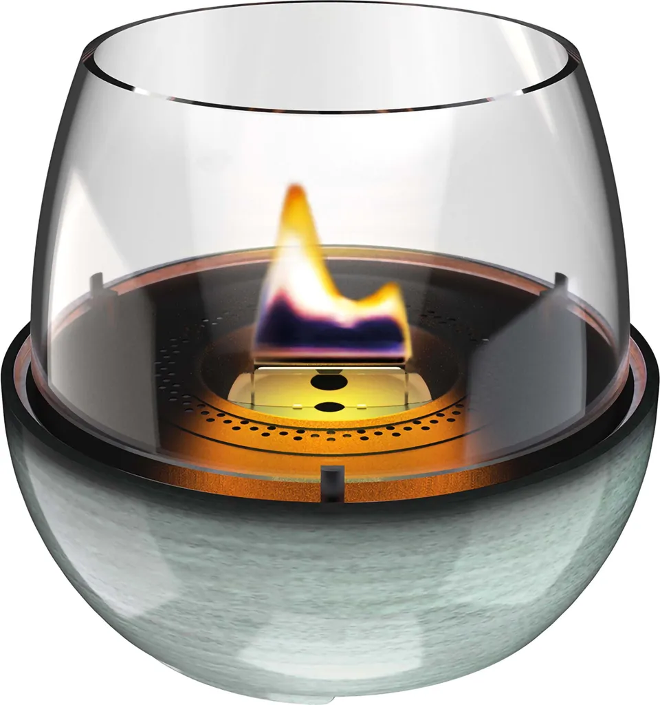 Bougie Tulipe 18 Tenderflame Vert, mèche inox et flamme haute sécurité