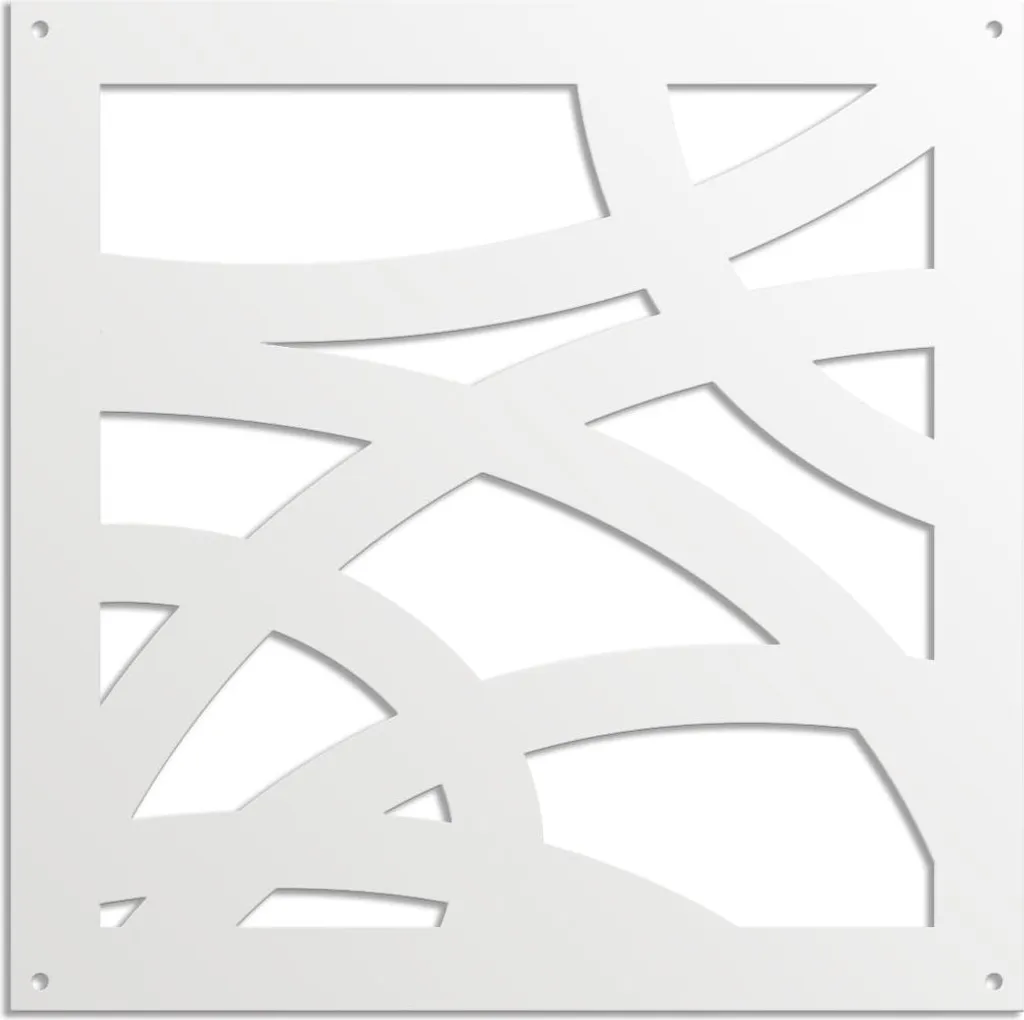 CONCENTRIC - Pannello in PVC traforato - Parasole 48x48 cm bianco