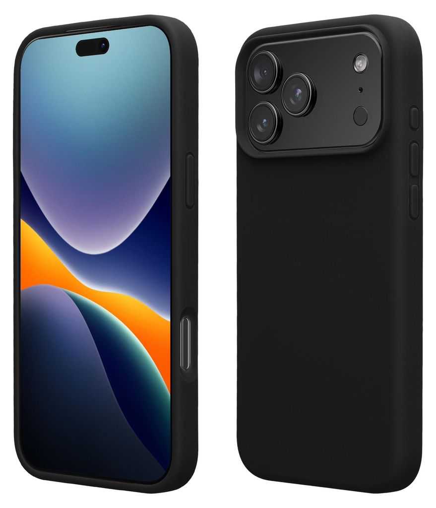 kwmobile Handyhülle für iPhone 17 Pro Max Hülle, für iPhone 17 Pro Max Case - Hülle Silikon - kabelloses Laden - Schwarz