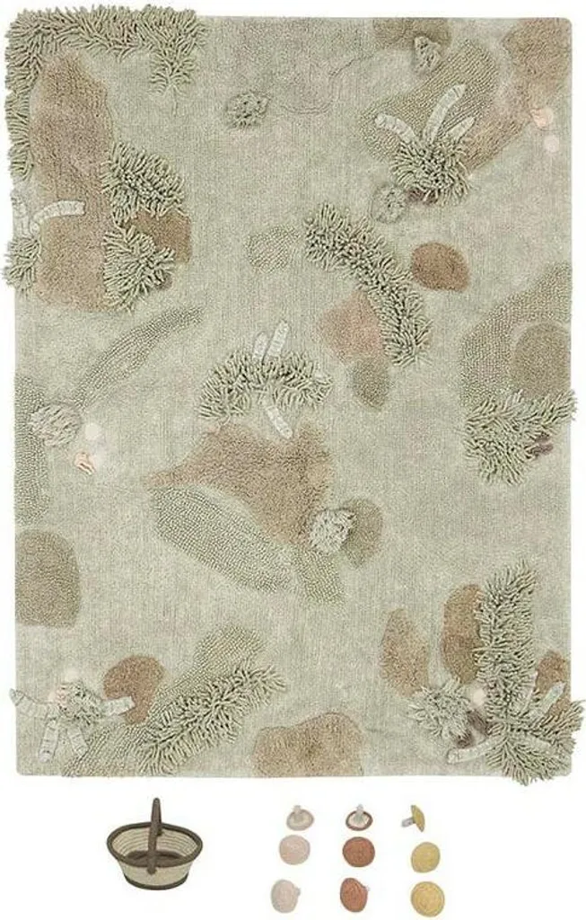 Tapis enfant 120x160 cm Mushroom Forest - Décoration Chambre de Bébé