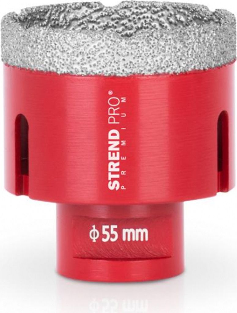 Diamant Bohrkronenaufsatz Premium CRYSTAL 55mm | für Fliesen, Glas, Feinsteinzeug, Keramik, Granit, Steinfliesen | Winkelschleifer Flex M14, Flies...