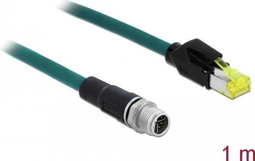 Cordon Ethernet Industriel M12 X-Coded vers RJ45 Cat.6A TPU 1m - 2