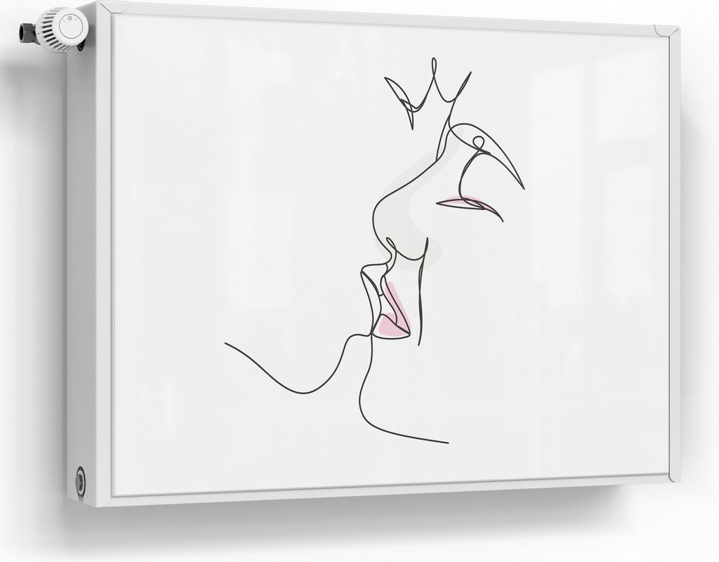 DEQORI Magnetmatte Heizung Standard 80x60 cm 'Liebe in Linien' Magnetfolie
