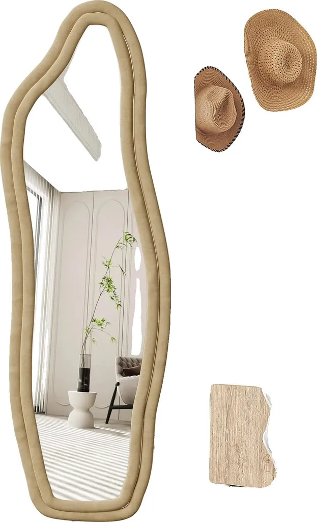 Miroir Incassable 140x45 cm Doré : Sécurité et Style Velours Garanti