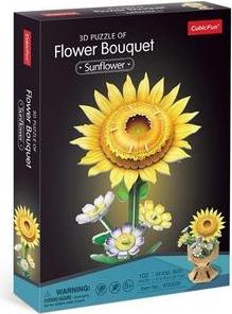 CUBICFUN - 3D Puzzle Blumentopf Sonnenblume 102 T