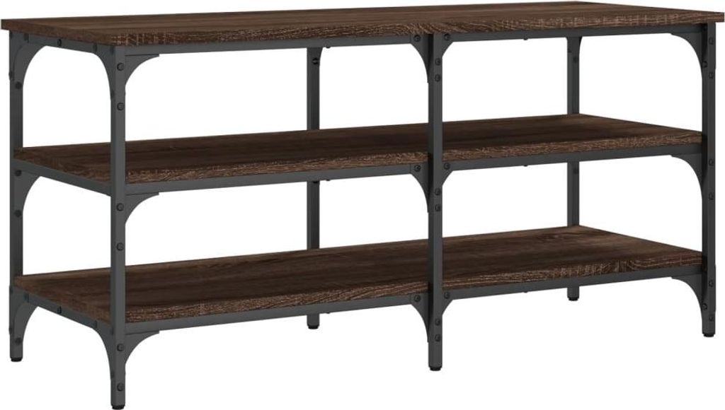 vidaXL Schuhbank Braun Eichen-Optik 100x38,5x49 cm Holzwerkstoff