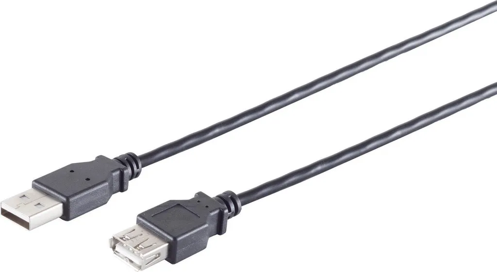Câble Rallonge USB 0,3m High Speed 2.0 Haute Connectivité Noir S/CONN