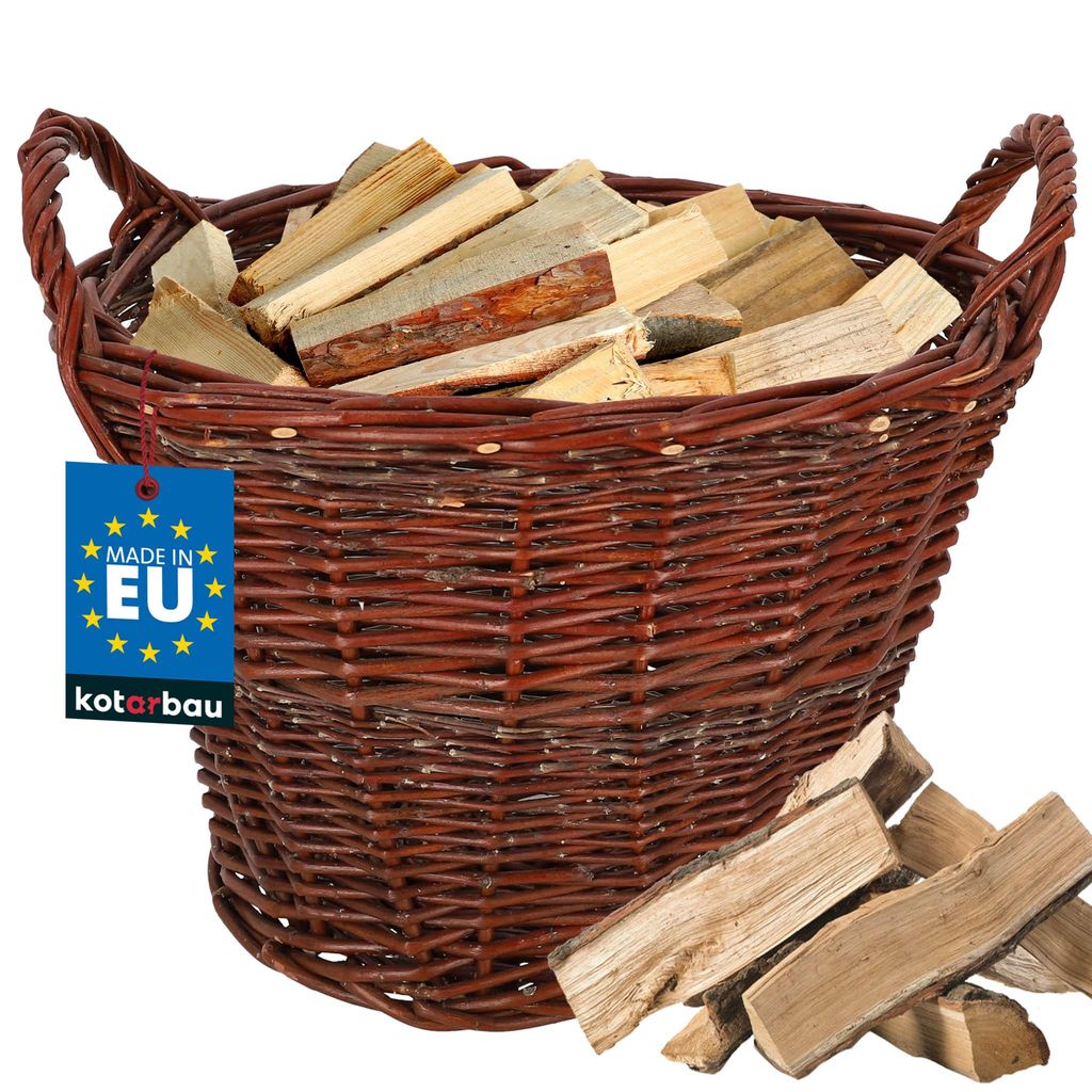 KOTARBAU Weidenkorb mit Henkeln Universal zum Aufbewahren und für Blumen Ø 40 cm