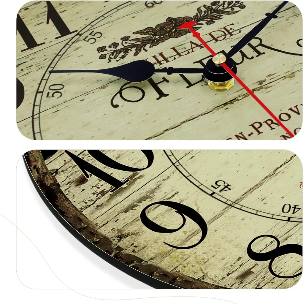 Horloge murale bois 20 cm silencieuse pour bien dormir sans tic-tac