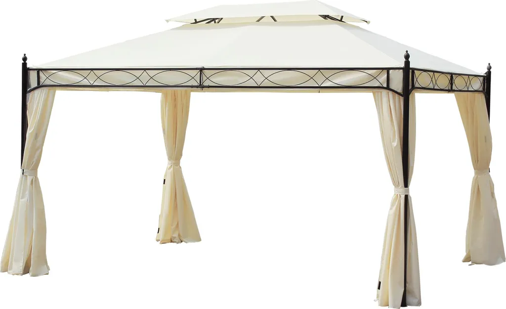 Tente de fête Pagode 3x4 m Crème, Pavillon de jardin pour réception