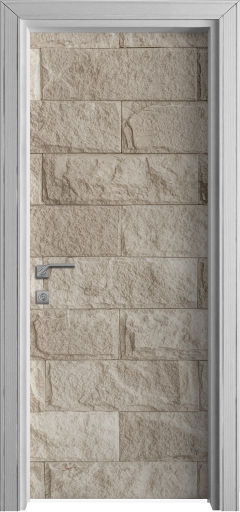 Tür Selbstklebende 80x210 cm Türfolie Türtapete Klebefolie - weißer Backstein Ziegel