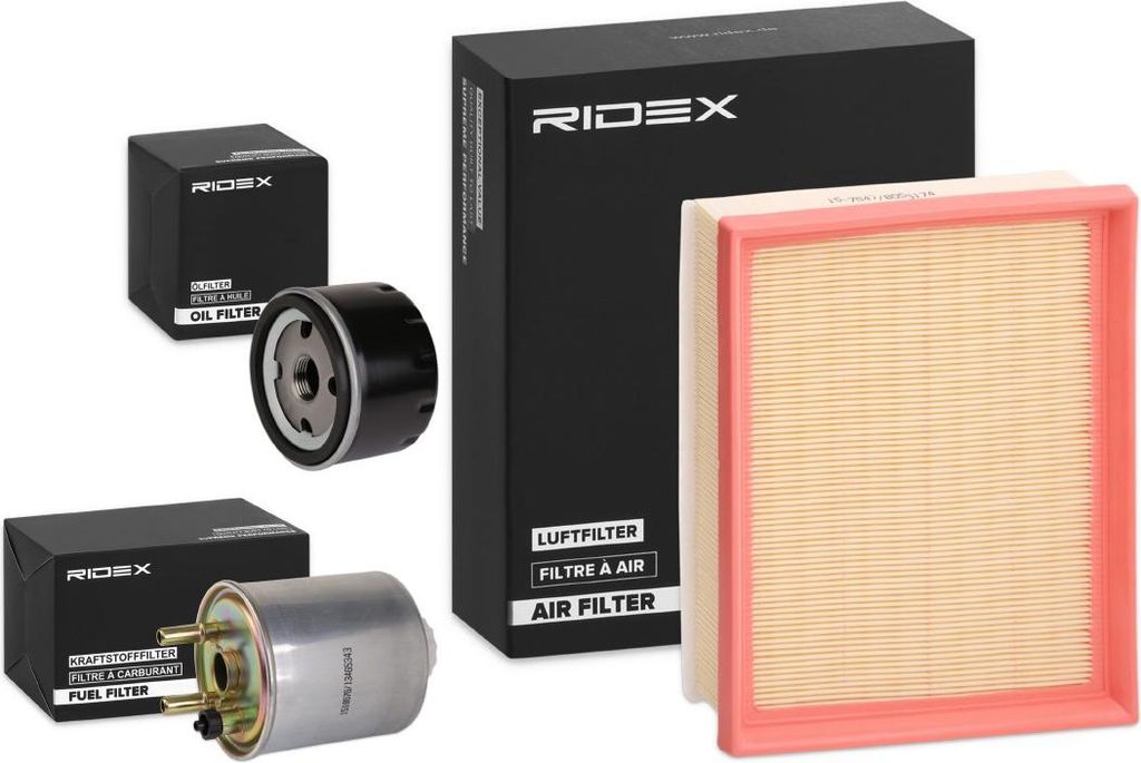 RIDEX Filterset Inspektionspaket Filtersatz für RENAULT LAGUNA III Grandtour (KT0/1) LAGUNA III (BT0/1) LAGUNA Coupe (DT0/1) Latitude Limousine