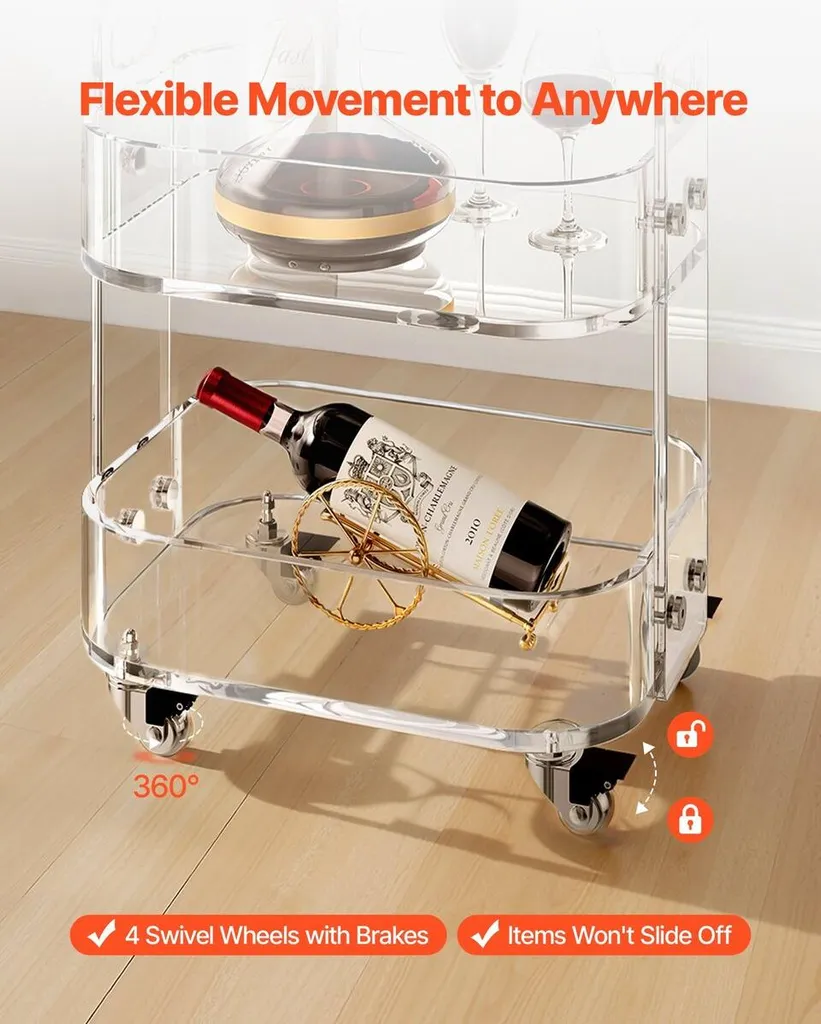 Petite table d'appoint de chambre en acrylique - Bureau mobile discret