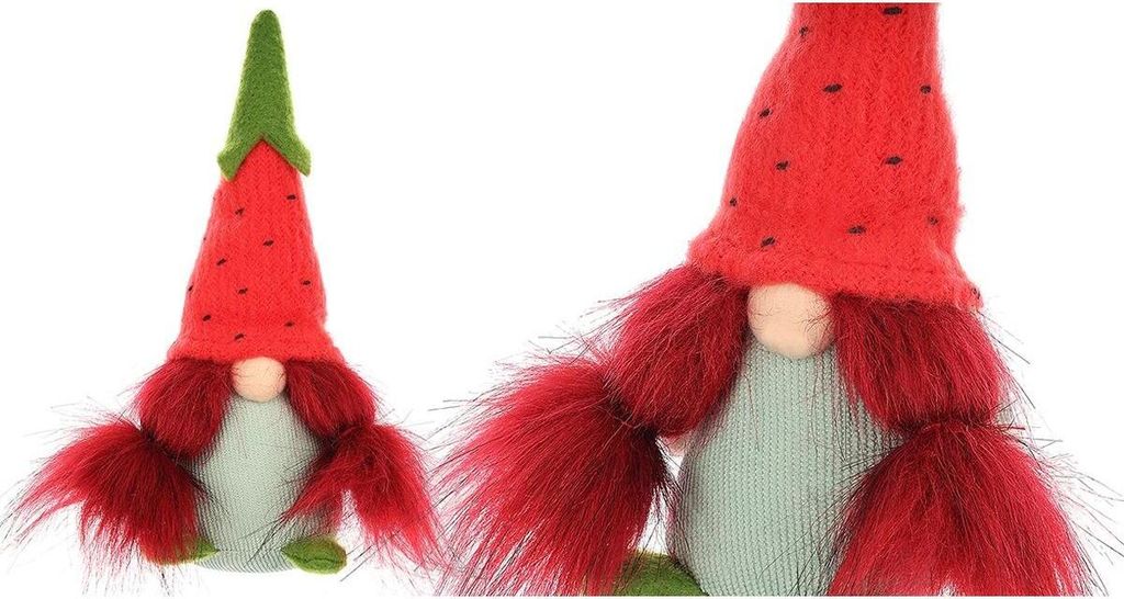 Jahodový skřítek 20cm dekorace jarní dívky Obrázek produktu 